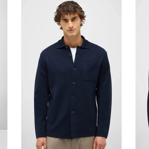 Maurizio Baldassari Milano Stitch Overshirt in navy.